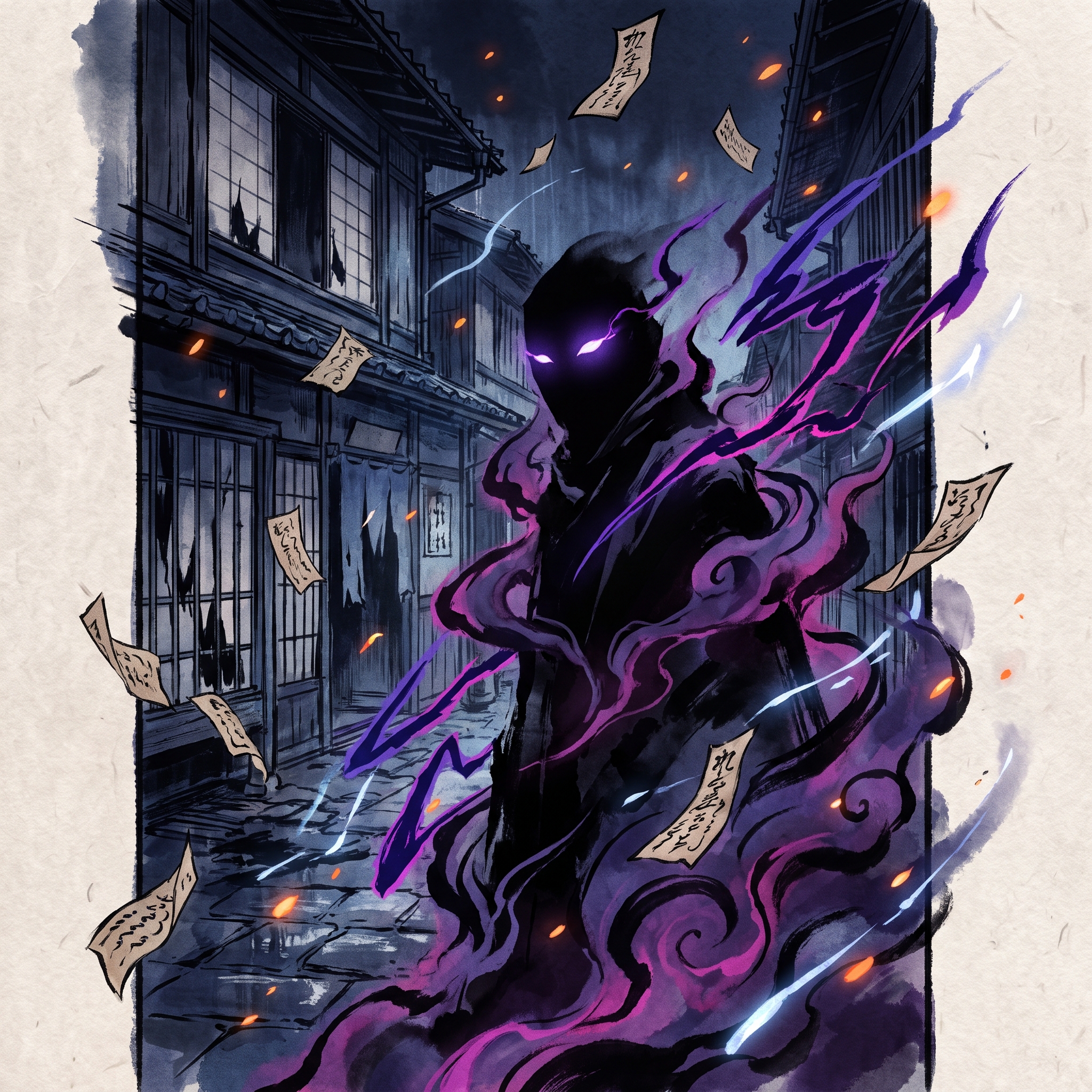 Original Cursed Energy key visual painted for Jujutsu Kaisen