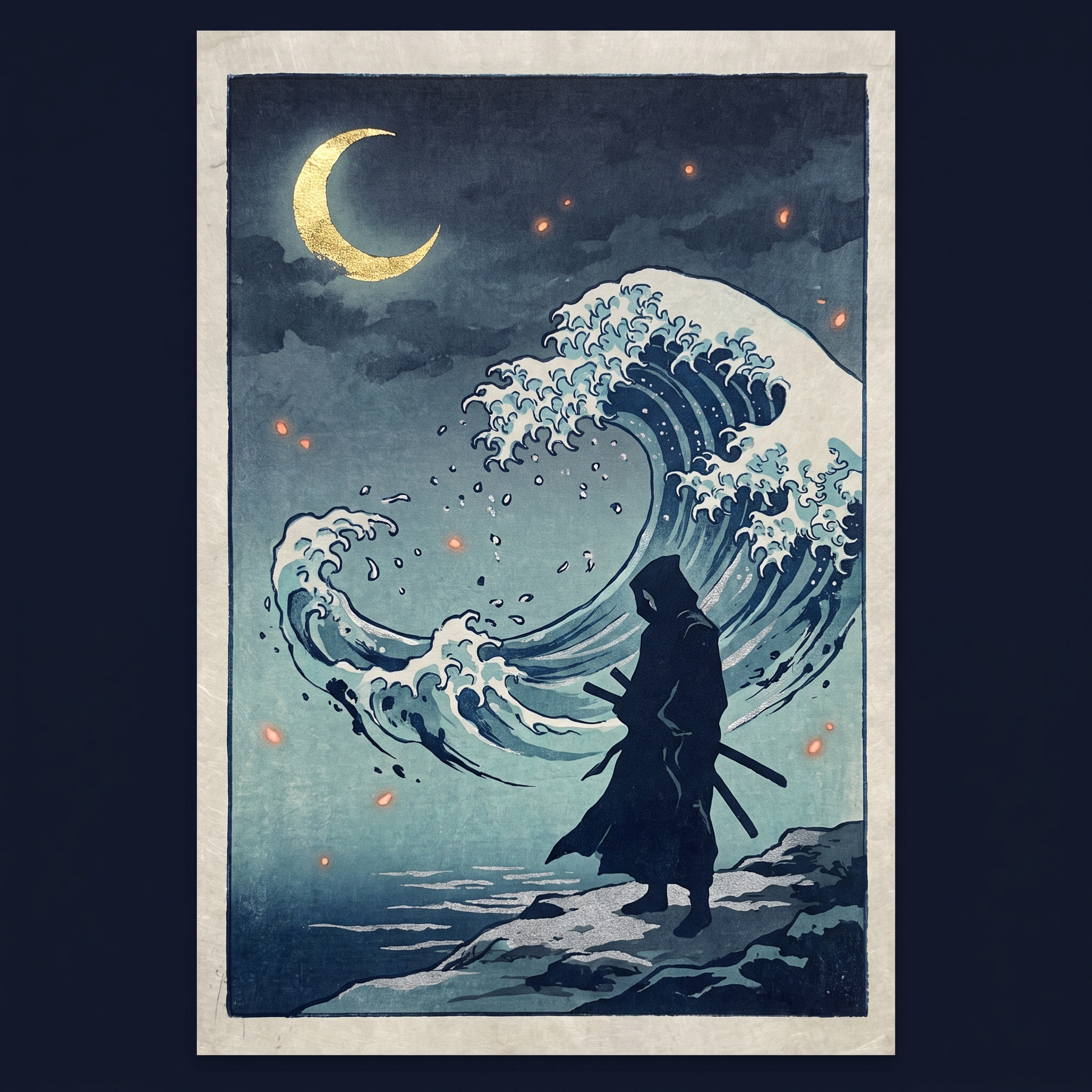 Original Water key visual painted for Demon Slayer